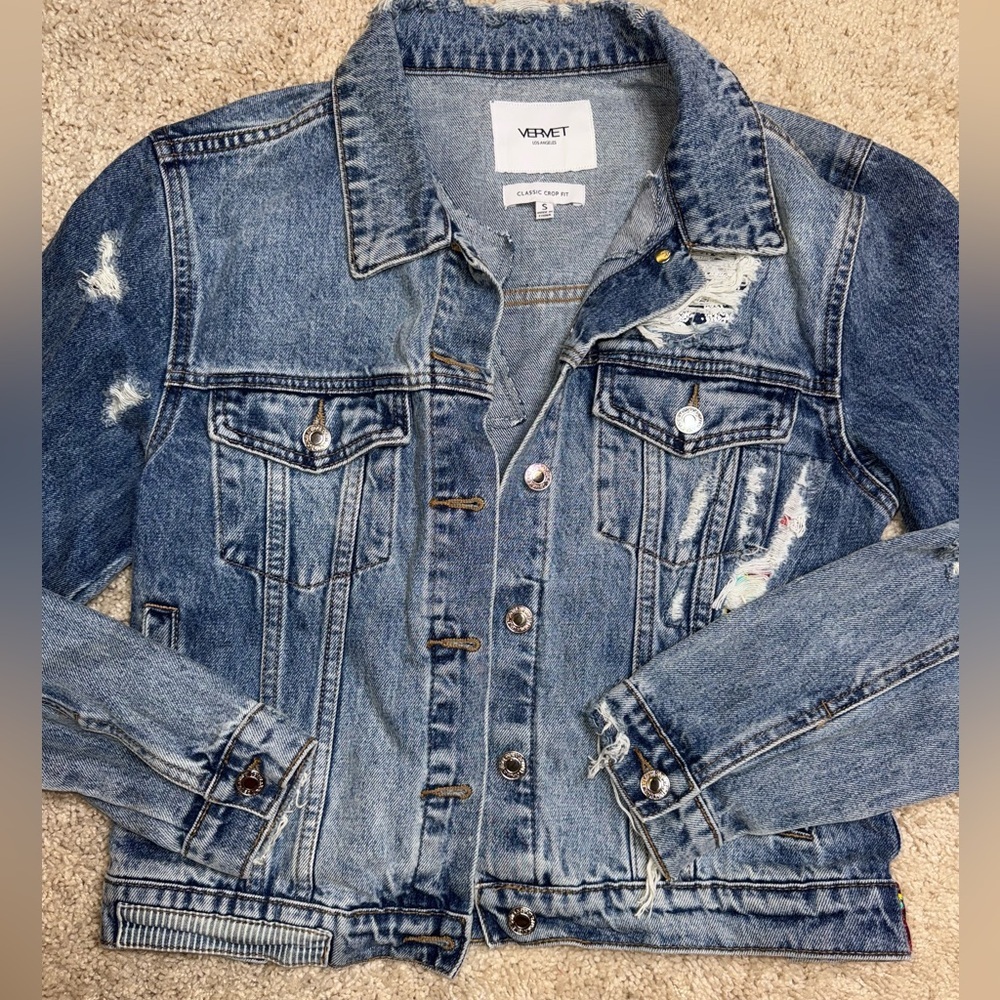 Vervet Distressed Denim Jacket - Picture 3 of 8